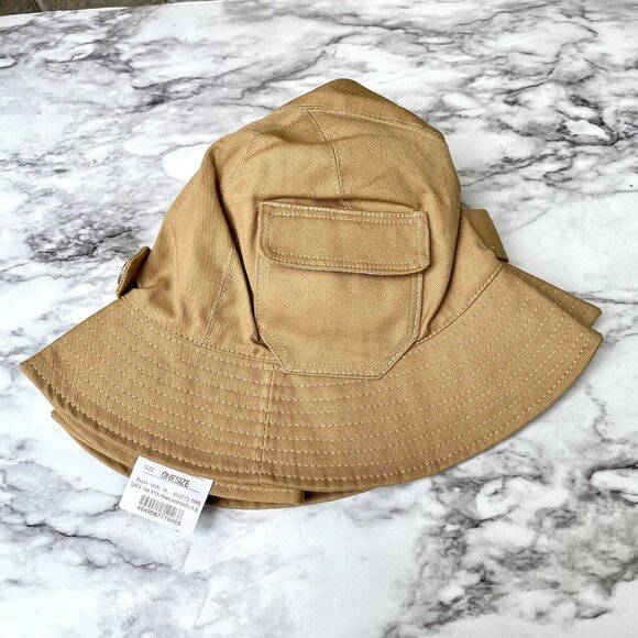 NWT CA4LA Weave Toshi Japan Adjustable Buckle Trench Bucket Hat Tan One Size main image 6
